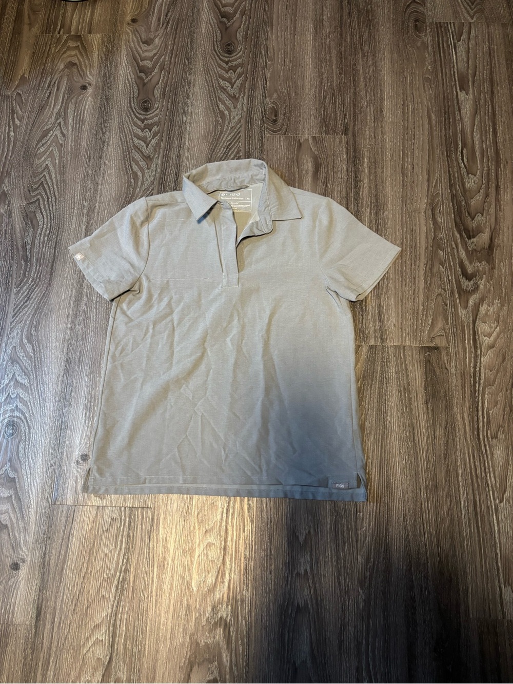 Figs light grey scrub top